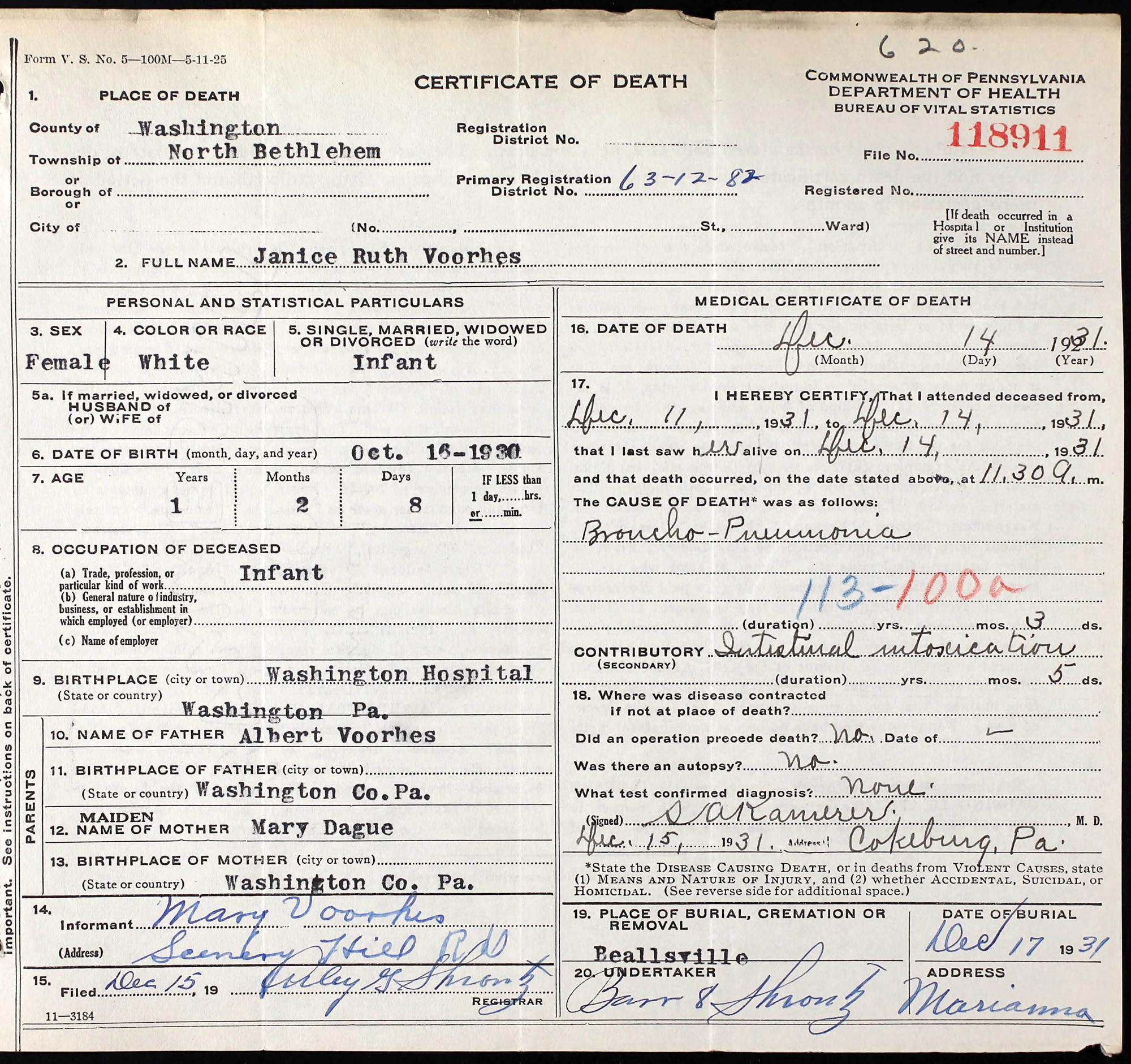 Janice Ruth Voorhes